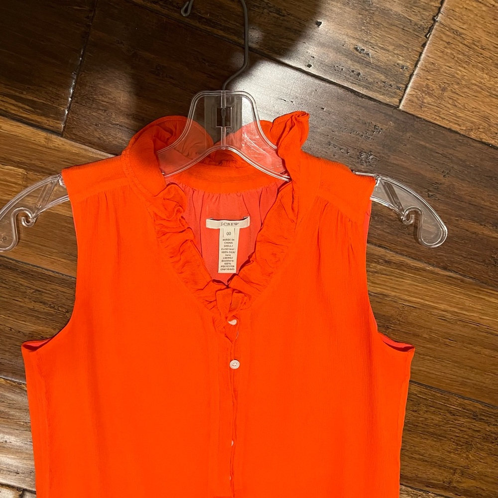 JCrew Ruffle neck top Size 00